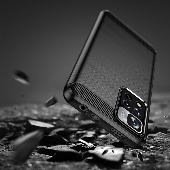 Carbon Case flexible case cover Xiaomi Redmi Note 11 Pro+ 5G (China) / 11 Pro 5G (China) / Mi11i HyperCharge / Poco X4 NFC black | Techbox