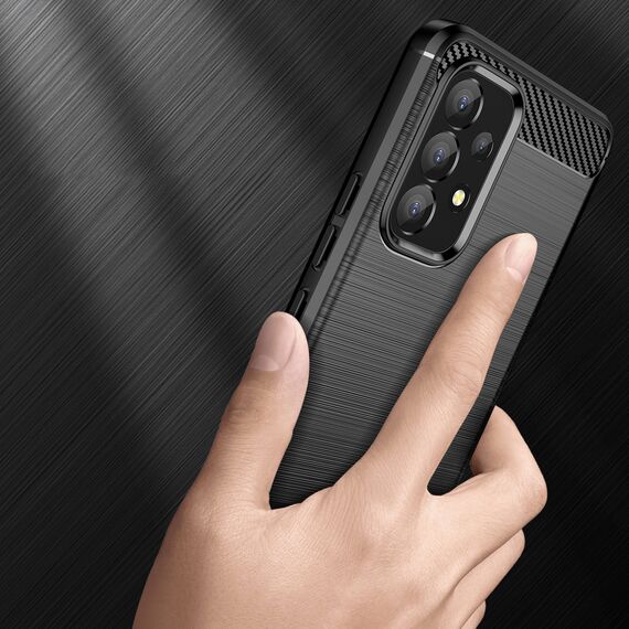 Carbon Case Flexible Cover Sleeve for Samsung Galaxy A53 5G black | Techbox