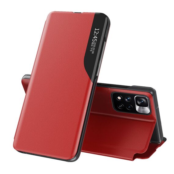 Eco Leather View Case elegant case with flip cover and stand function Xiaomi Redmi Note 11 Pro+ 5G (China) / 11 Pro 5G (China) / Mi11i HyperCharge / Poco X4 NFC 5G red | Techbox