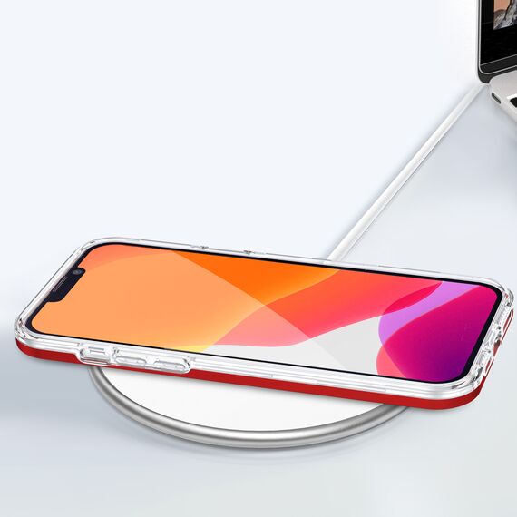 Clear 3in1 Case for iPhone 13 Pro Max Frame Cover Gel Red | Techbox