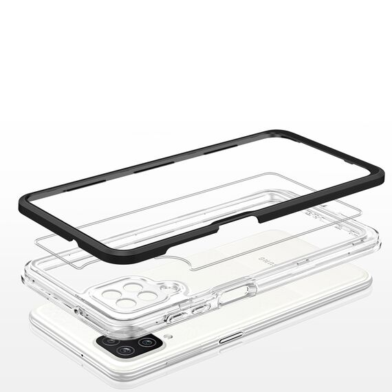 Clear 3in1 Case for Samsung Galaxy A22 4G Frame Gel Cover Black - Samsung Cases - Cases - Techbox