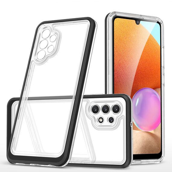 Clear 3in1 Case for Samsung Galaxy A32 5G Frame Gel Cover Black - Samsung Cases - Cases - Techbox
