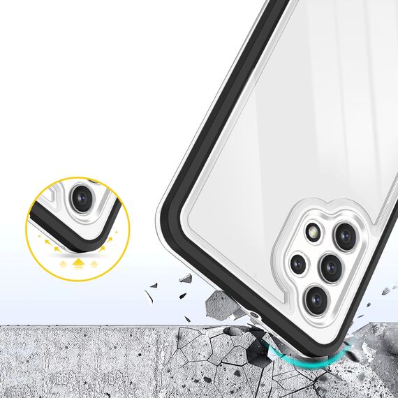 Clear 3in1 Case for Samsung Galaxy A32 5G Frame Gel Cover Black - Samsung Cases - Cases - Techbox