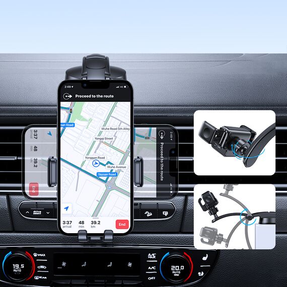 Joyroom mechanical car cockpit holder black (JR-ZS283) - Smartphone Holders - Smartphones - Techbox