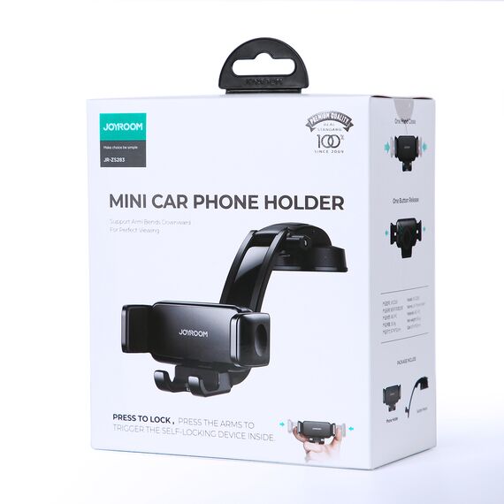Joyroom mechanical car cockpit holder black (JR-ZS283) - Smartphone Holders - Smartphones - Techbox