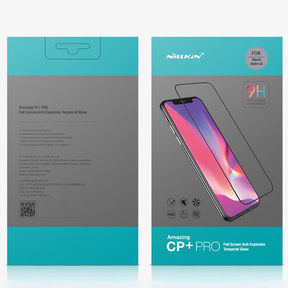 Nillkin CP + PRO ultra-thin full screen tempered glass with 0.2mm 9H frame Xiaomi Redmi 10 black - Xiaomi - Screen & Camera Protection - Techbox