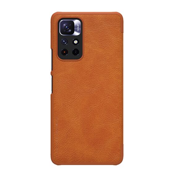 Nillkin Qin Case Case for Xiaomi Poco M4 Pro 5G Camera Protector Holster Cover Flip Cover Brown - Xiaomi Cases - Cases - Techbox
