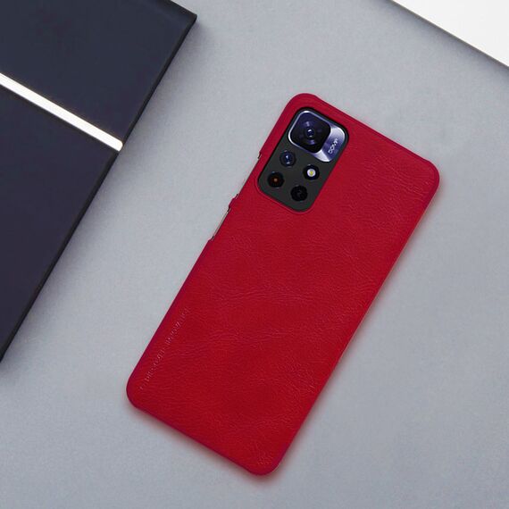 Nillkin Qin Case Case for Xiaomi Poco M4 Pro 5G Camera Protector Holster Cover Flip Cover Brown - Xiaomi Cases - Cases - Techbox