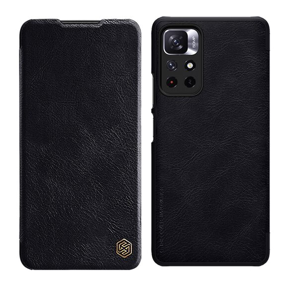 Nillkin Qin Case Case for Xiaomi Poco M4 Pro 5G Camera Protector Holster Cover Flip Cover Black - Xiaomi Cases - Cases - Techbox