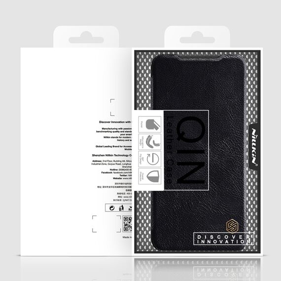 Nillkin Qin Case Case for Xiaomi Poco M4 Pro 5G Camera Protector Holster Cover Flip Cover Black - Xiaomi Cases - Cases - Techbox