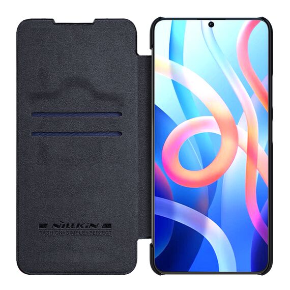 Nillkin Qin Case Case for Xiaomi Poco M4 Pro 5G Camera Protector Holster Cover Flip Cover Black - Xiaomi Cases - Cases - Techbox