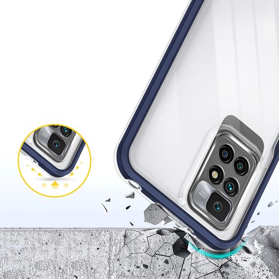 Clear 3in1 Case for Xiaomi Redmi 10 Frame Gel Cover Blue | Techbox