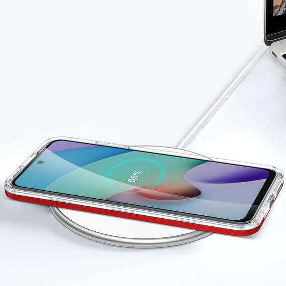 Clear 3in1 Case for Xiaomi Redmi 10 Frame Gel Cover Red | Techbox