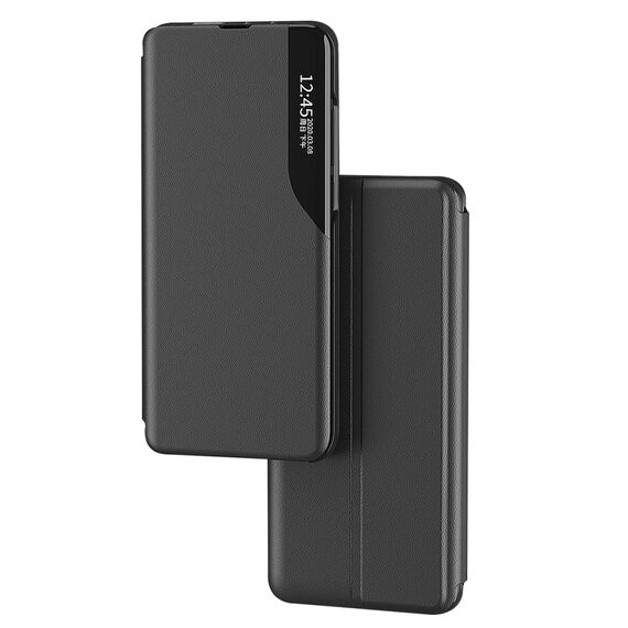 Eco Leather View Case elegant case with a flip cover and stand function for Samsung Galaxy S22 + (S22 Plus) blue | Techbox