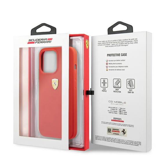 Ferrari FESSIHCP13XRE iPhone 13 Pro Max 6.7" red/red hardcase Silicone | Techbox