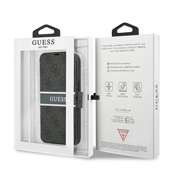 Guess GUBKP13S4GDGR iPhone 13 mini 5.4" grey/grey book 4G Stripe | Techbox