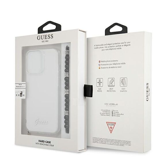 Guess GUHCP13LKPSBK iPhone 13 Pro / 13 6.1 "Transparent hardcase Black Pearl - Apple Cases - Cases - Techbox
