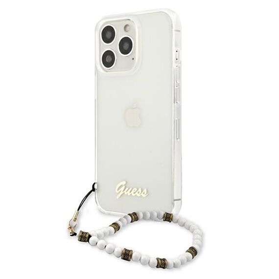Guess GUHCP13LKPSWH iPhone 13 Pro / 13 6.1 "Transparent hardcase White Pearl - Apple Cases - Cases - Techbox