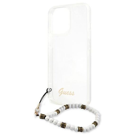 Guess GUHCP13LKPSWH iPhone 13 Pro / 13 6.1 "Transparent hardcase White Pearl - Apple Cases - Cases - Techbox