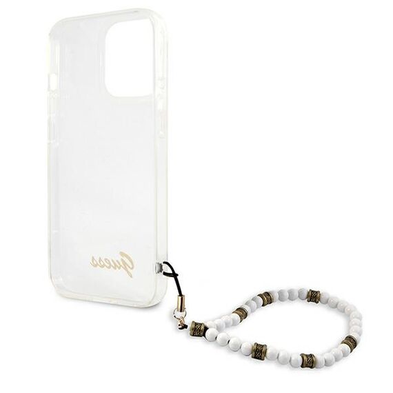 Guess GUHCP13LKPSWH iPhone 13 Pro / 13 6.1 "Transparent hardcase White Pearl - Apple Cases - Cases - Techbox