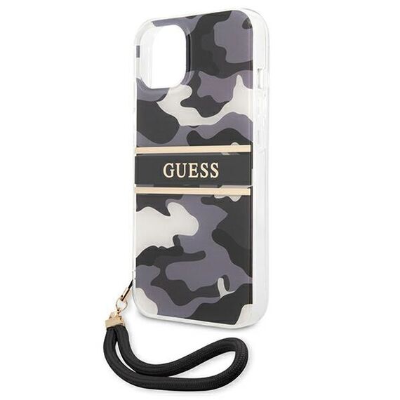 Guess GUHCP13SKCABBK iPhone 13 mini 5,4 "black / black hardcase Camo Strap Collection - Apple Cases - Cases - Techbox