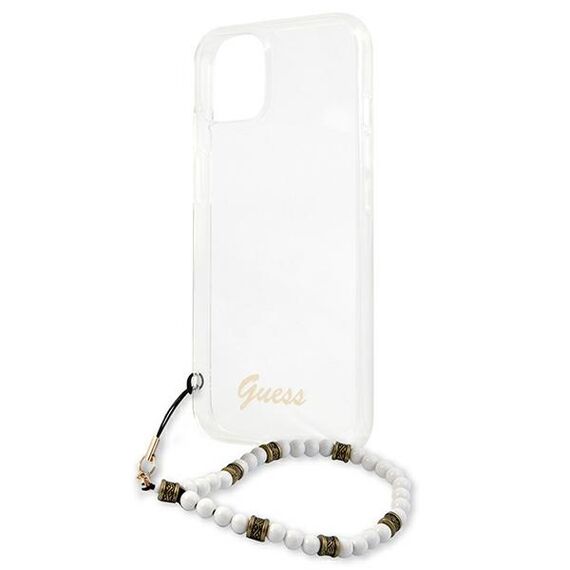 Guess GUHCP13SKPSWH iPhone 13 mini 5,4 "Transparent hardcase White Pearl - Apple Cases - Cases - Techbox
