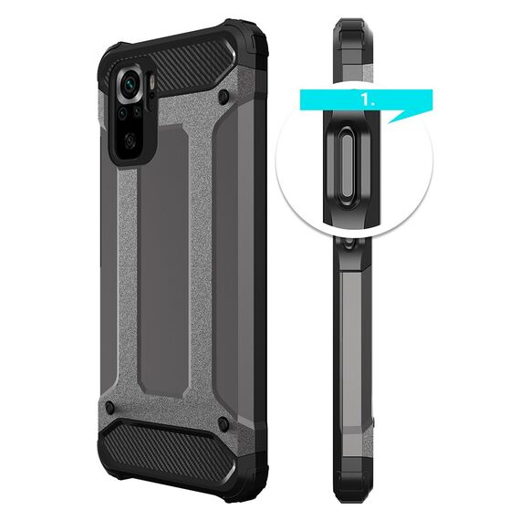 Hybrid Armor armored hybrid case cover Xiaomi Redmi Note 11 Pro+ 5G (China) / 11 Pro 5G (China) / Mi11i HyperCharge / Poco X4 NFC 5G blue | Techbox