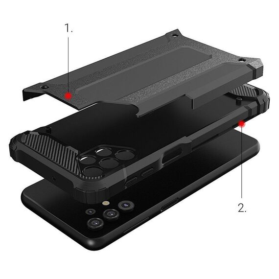 Hybrid Armor Case Tough Rugged Cover for Samsung Galaxy A73 blue | Techbox