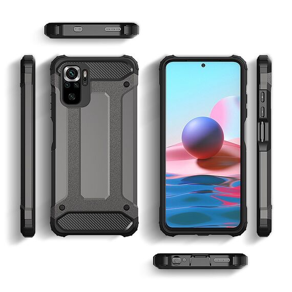 Hybrid Armor Case Tough Rugged Cover for Xiaomi Poco M4 Pro 5G black | Techbox