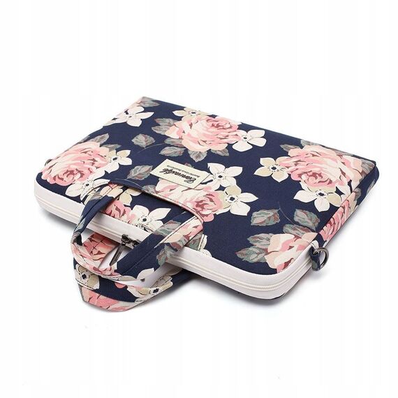 Canvaslife Briefcase 15-16'' Laptop Bag - Navy Blue and White | Techbox