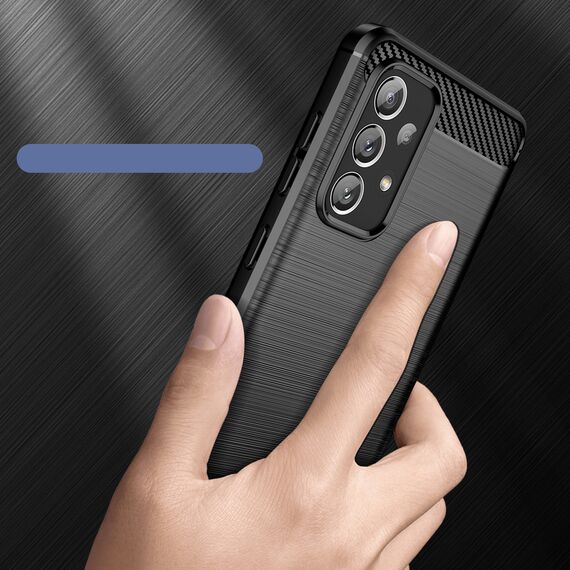Carbon Case Flexible TPU cover for Samsung Galaxy A73 black | Techbox