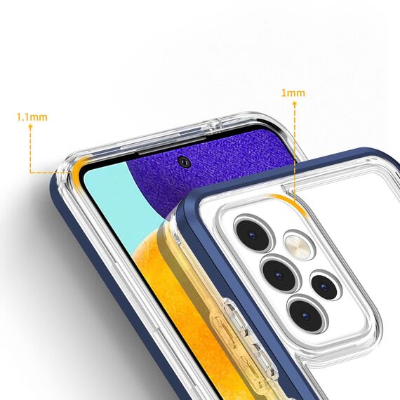 Clear 3in1 Case for Samsung Galaxy A13 5G Frame Gel Cover Blue | Techbox