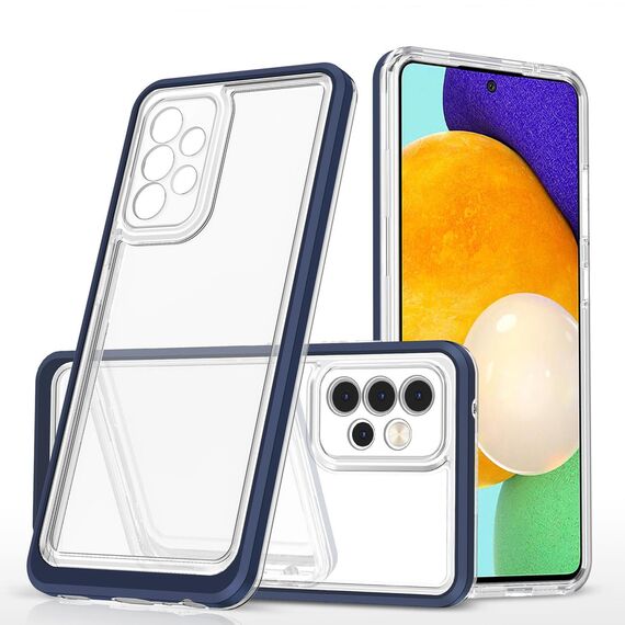 Clear 3in1 Case for Samsung Galaxy A73 Frame Cover Gel Blue - Samsung Cases - Cases - Techbox