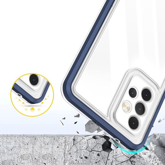 Clear 3in1 Case for Samsung Galaxy A73 Frame Cover Gel Blue - Samsung Cases - Cases - Techbox