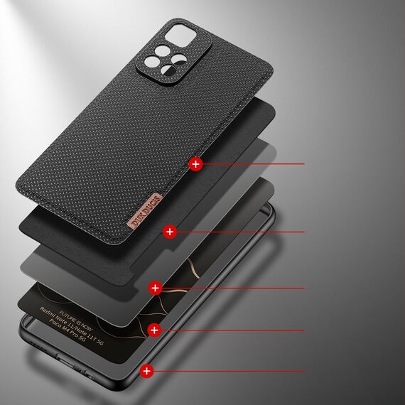 Dux Ducis Fino case cover covered with nylon material Poco M4 Pro 5G black | Techbox