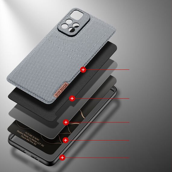 Dux Ducis Fino case cover covered with nylon material Poco M4 Pro 5G blue | Techbox