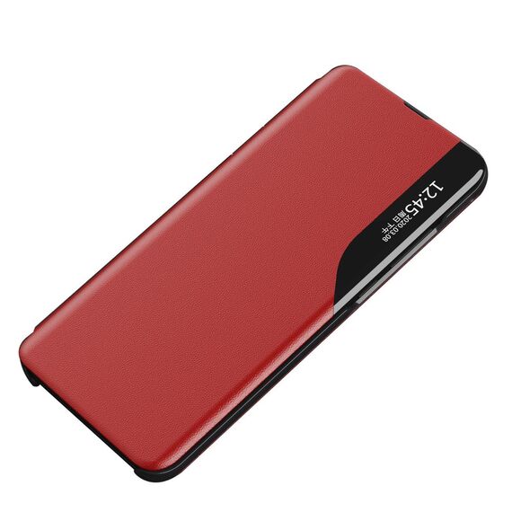 Eco Leather View Case an elegant case with a flap and stand function for Samsung Galaxy A73 red - Samsung Cases - Cases - Techbox