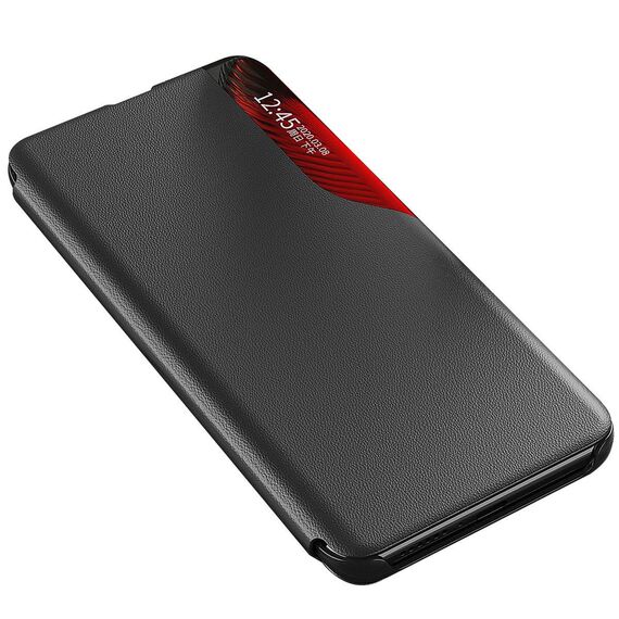 Eco Leather View Case an elegant case with a flap and stand function for Samsung Galaxy A73 red - Samsung Cases - Cases - Techbox