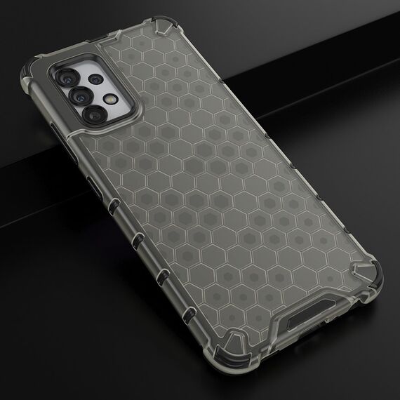 Honeycomb case armored cover with a gel frame for Samsung Galaxy A03s (166.5) black | Techbox