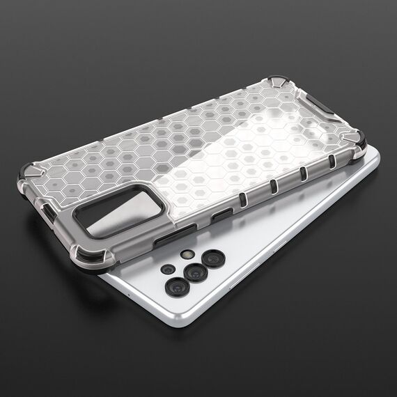 Honeycomb case armored cover with a gel frame for Samsung Galaxy A03s (166.5) black | Techbox