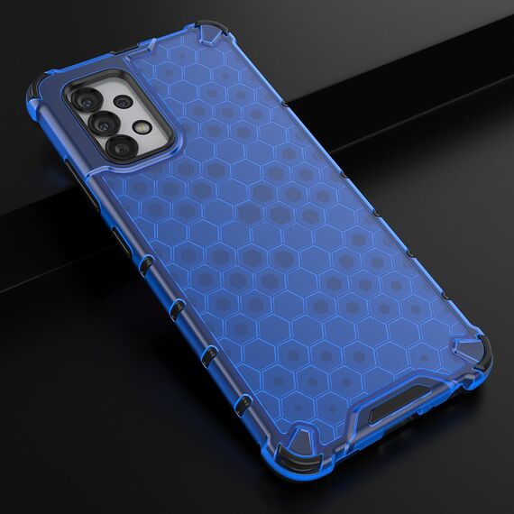 Honeycomb case armored cover with a gel frame for Samsung Galaxy A03s (166.5) blue | Techbox