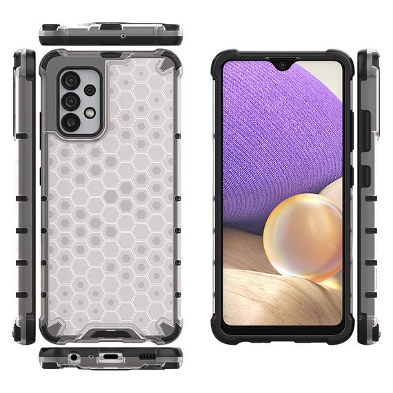 Honeycomb case armored cover with a gel frame for Samsung Galaxy A13 5G transparent | Techbox