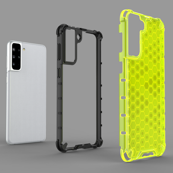 Honeycomb case armored cover with a gel frame for Samsung Galaxy S22 + (S22 Plus) black | Techbox