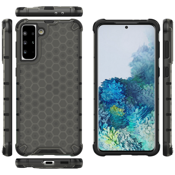 Honeycomb case armored cover with a gel frame for Samsung Galaxy S22 + (S22 Plus) black | Techbox
