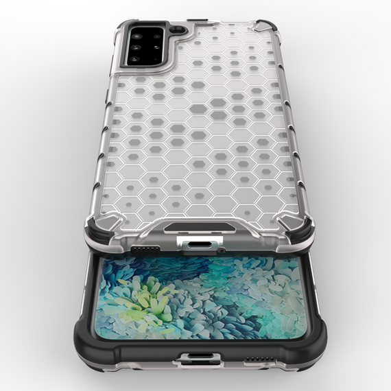 Honeycomb case armored cover with a gel frame for Samsung Galaxy S22 + (S22 Plus) transparent | Techbox
