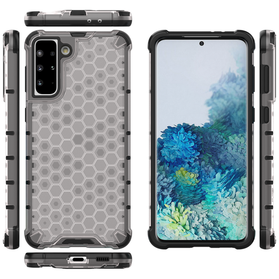Honeycomb case armored cover with a gel frame for Samsung Galaxy S22 + (S22 Plus) transparent | Techbox