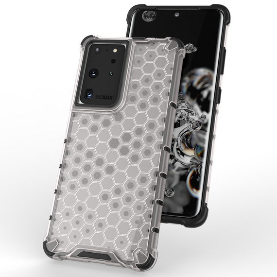 Honeycomb case armored cover with a gel frame for Samsung Galaxy S22 Ultra blue | Techbox