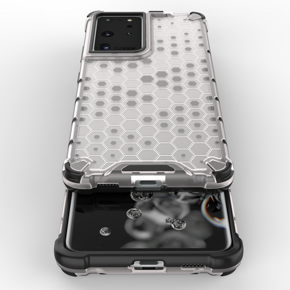 Honeycomb case armored cover with a gel frame for Samsung Galaxy S22 Ultra blue | Techbox