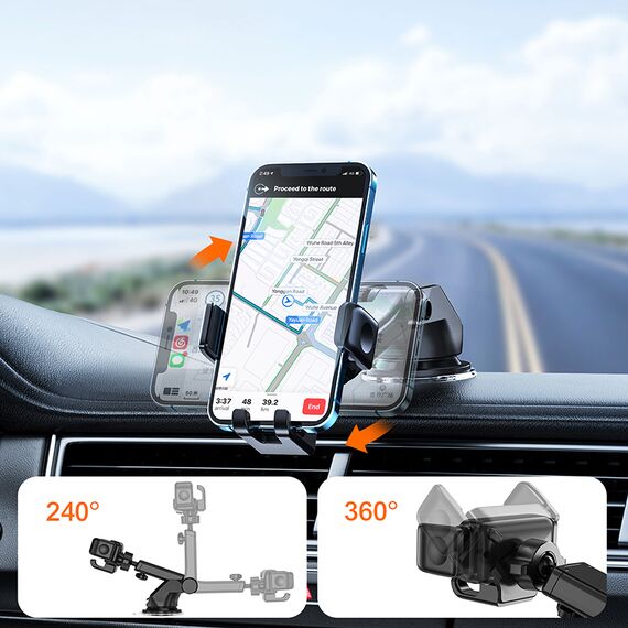 Joyroom JR-ZS283 Car Phone Holder Mount (Set) -Black - Smartphone Holders - Smartphones - Techbox