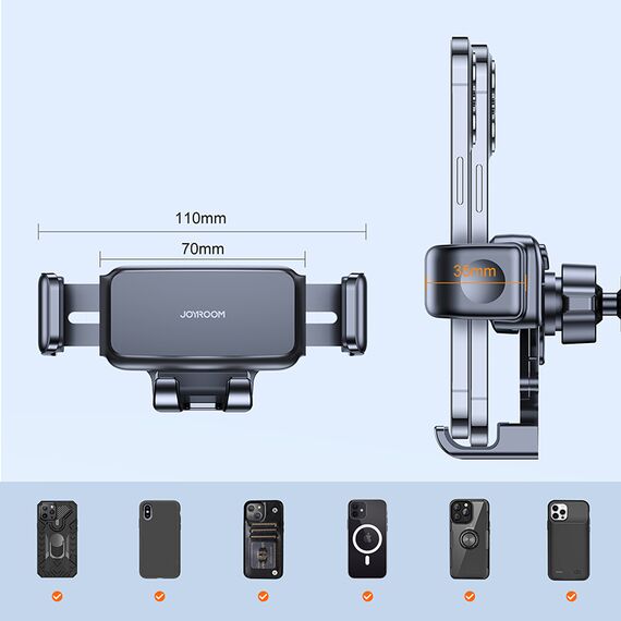 Joyroom JR-ZS283 Car Phone Holder Mount (Set) -Black - Smartphone Holders - Smartphones - Techbox